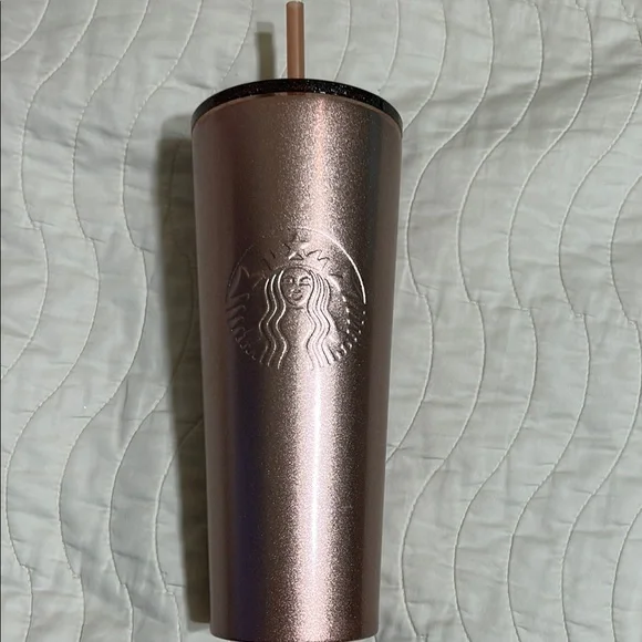 Starbucks Gold Stainless Steel Water Bottle - Picture 1 of 8